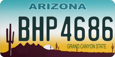 AZ license plate BHP4686