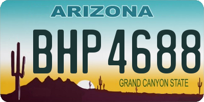 AZ license plate BHP4688