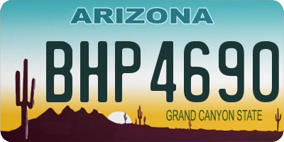 AZ license plate BHP4690