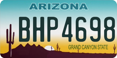AZ license plate BHP4698