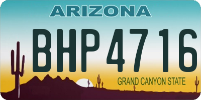 AZ license plate BHP4716