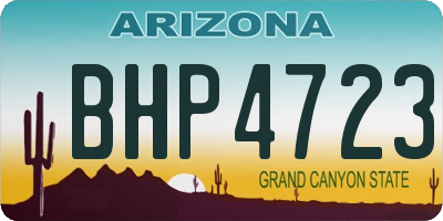 AZ license plate BHP4723
