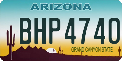 AZ license plate BHP4740