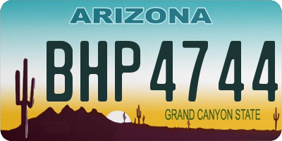 AZ license plate BHP4744
