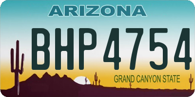 AZ license plate BHP4754