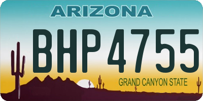 AZ license plate BHP4755