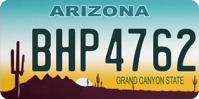 AZ license plate BHP4762