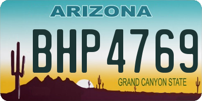 AZ license plate BHP4769