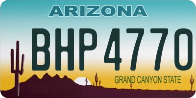 AZ license plate BHP4770
