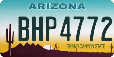 AZ license plate BHP4772