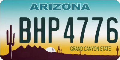 AZ license plate BHP4776