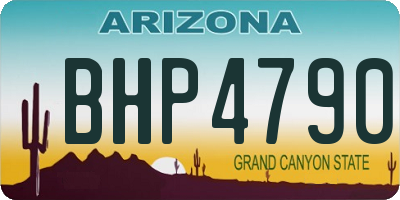 AZ license plate BHP4790