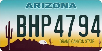 AZ license plate BHP4794