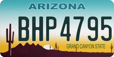 AZ license plate BHP4795