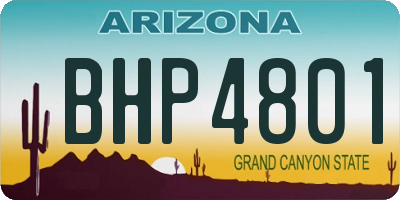 AZ license plate BHP4801