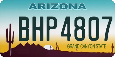 AZ license plate BHP4807