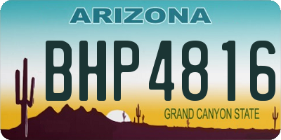 AZ license plate BHP4816