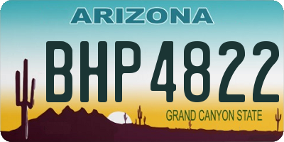 AZ license plate BHP4822