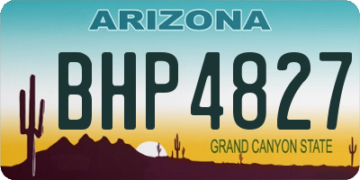 AZ license plate BHP4827