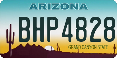 AZ license plate BHP4828