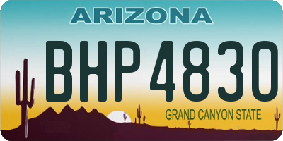 AZ license plate BHP4830