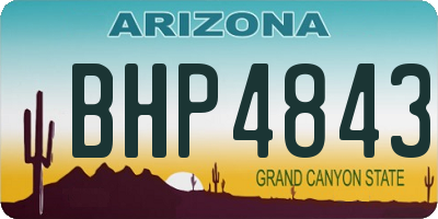 AZ license plate BHP4843
