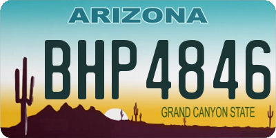 AZ license plate BHP4846