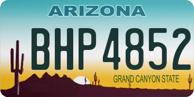 AZ license plate BHP4852