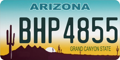 AZ license plate BHP4855