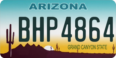 AZ license plate BHP4864