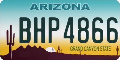 AZ license plate BHP4866