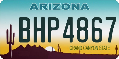 AZ license plate BHP4867