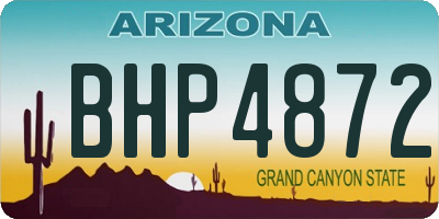 AZ license plate BHP4872