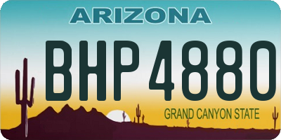 AZ license plate BHP4880