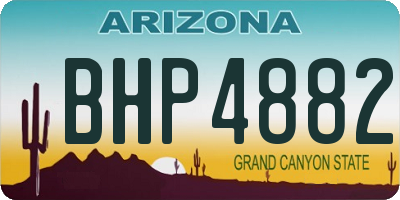 AZ license plate BHP4882