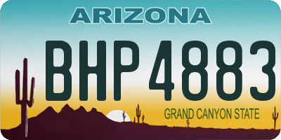 AZ license plate BHP4883