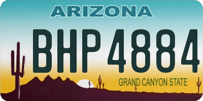 AZ license plate BHP4884