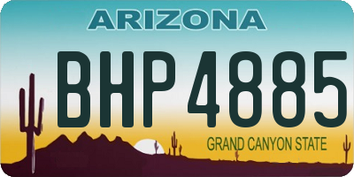 AZ license plate BHP4885