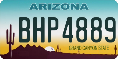 AZ license plate BHP4889