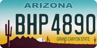 AZ license plate BHP4890