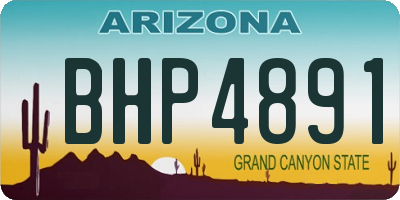 AZ license plate BHP4891