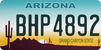 AZ license plate BHP4892