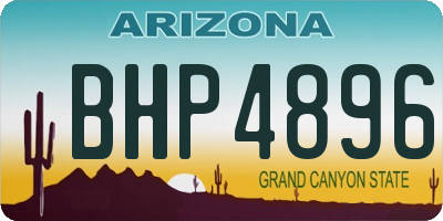 AZ license plate BHP4896