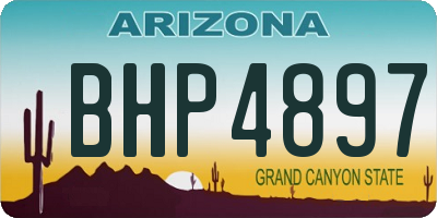 AZ license plate BHP4897
