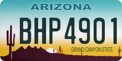 AZ license plate BHP4901