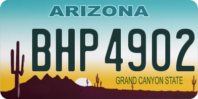 AZ license plate BHP4902