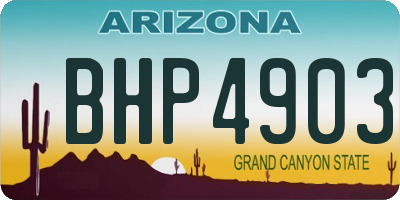 AZ license plate BHP4903