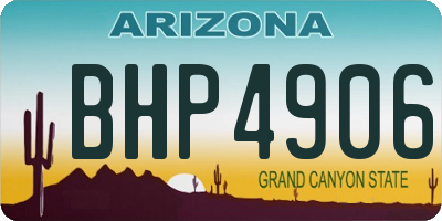 AZ license plate BHP4906