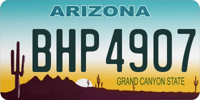AZ license plate BHP4907
