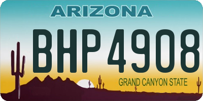 AZ license plate BHP4908